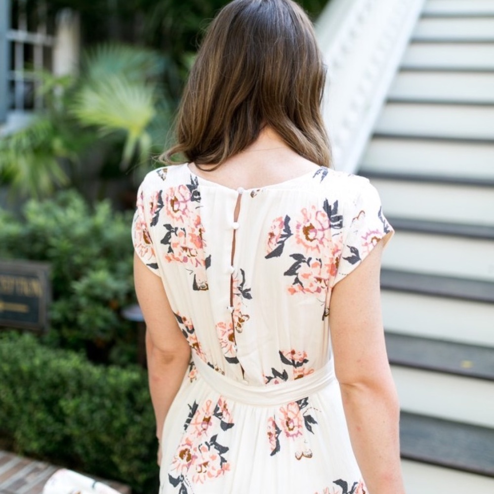 Free People All I Got Floral V Neck Maxi Dress - Picture 4 of 15